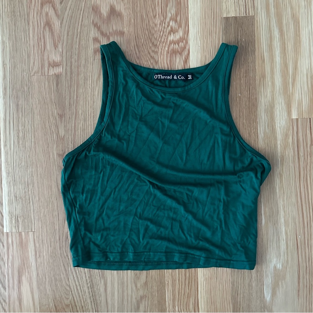 Green Cropped Tank